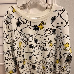 Peanuts Snoopy and Woodstock Long Sleeve Sweatshirt
